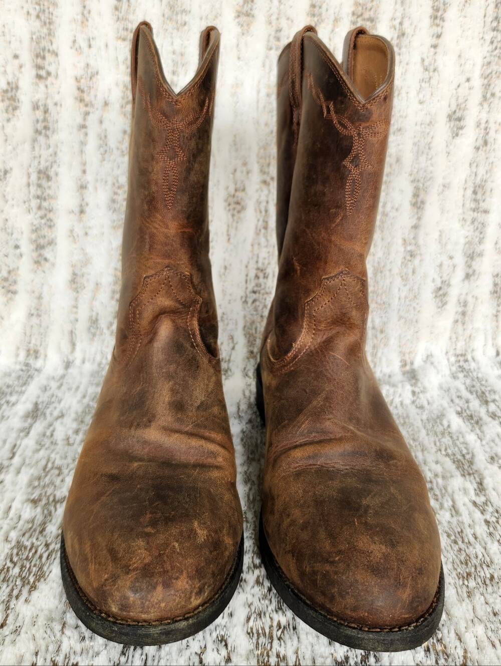 Ariat "Heritage Roper" Western Cowgirl Boot Brown Leather | Women's Size 11B - Picture 3 of 11